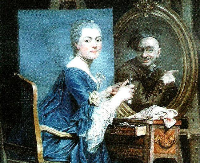 marie suzanne giroust roslin sjalvportratt med maurice quentin oil painting image